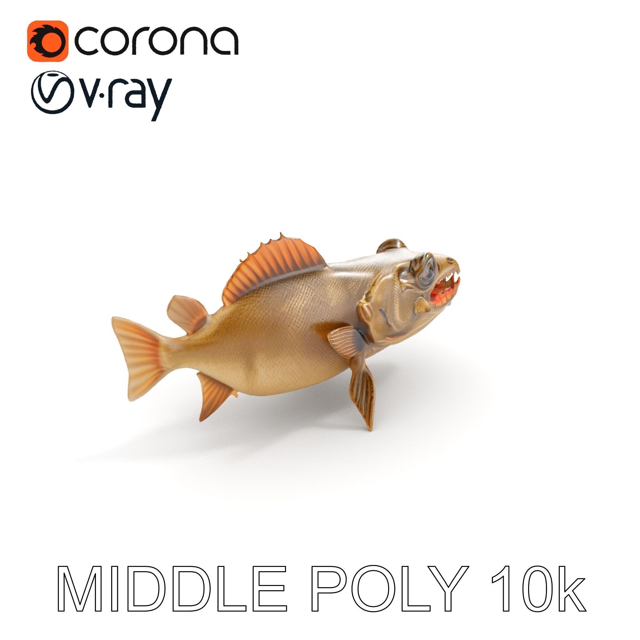 Prehistoric Fish Creature Model Pack Low-poly 3D model_8