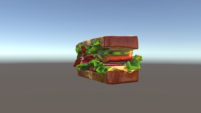 Realistic Sandwich Model Pack Low-poly 3D model 5