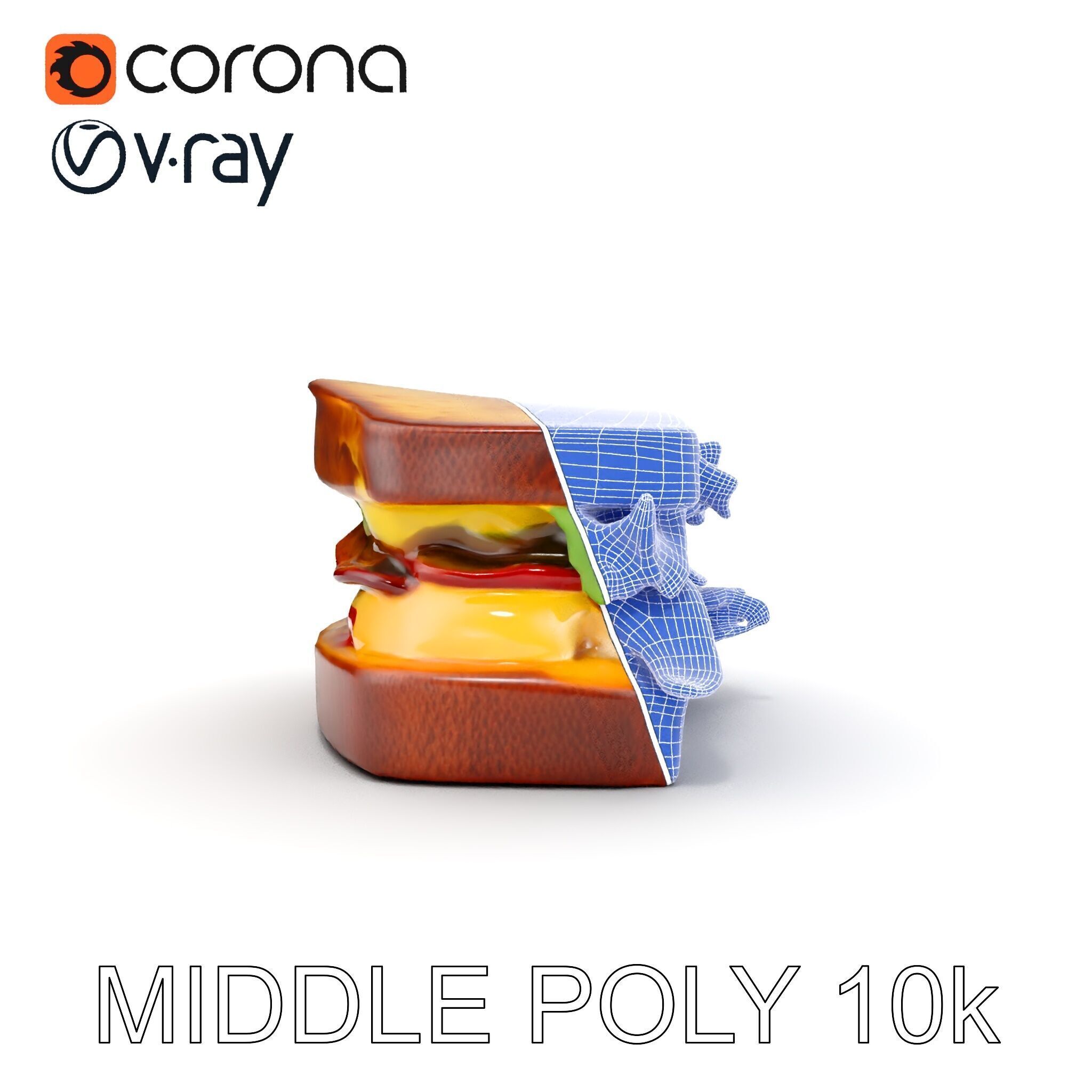 Realistic Sandwich Model Pack Low-poly 3D model_31