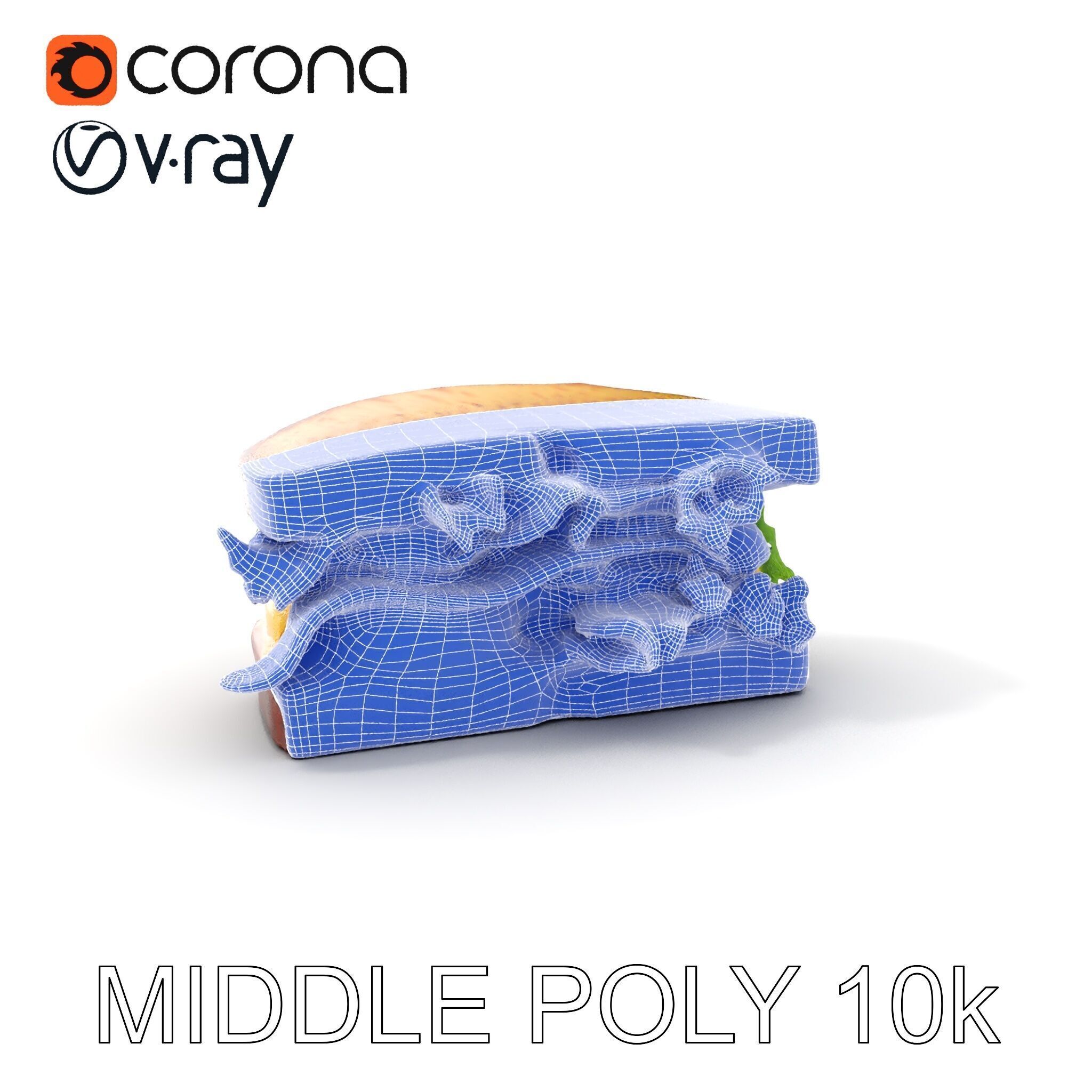 Realistic Sandwich Model Pack Low-poly 3D model_22