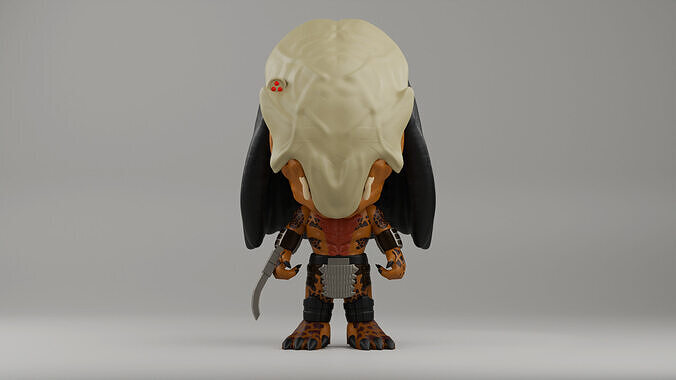 feral predator funko pop from the movie prey 3D print model