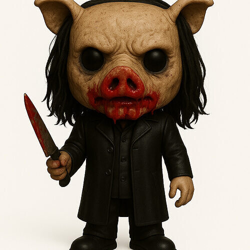 Pig Mask from Saw Funko Pop Style toy 3D print model