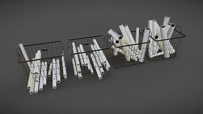 Office Tools 04 Low-poly 3D model
