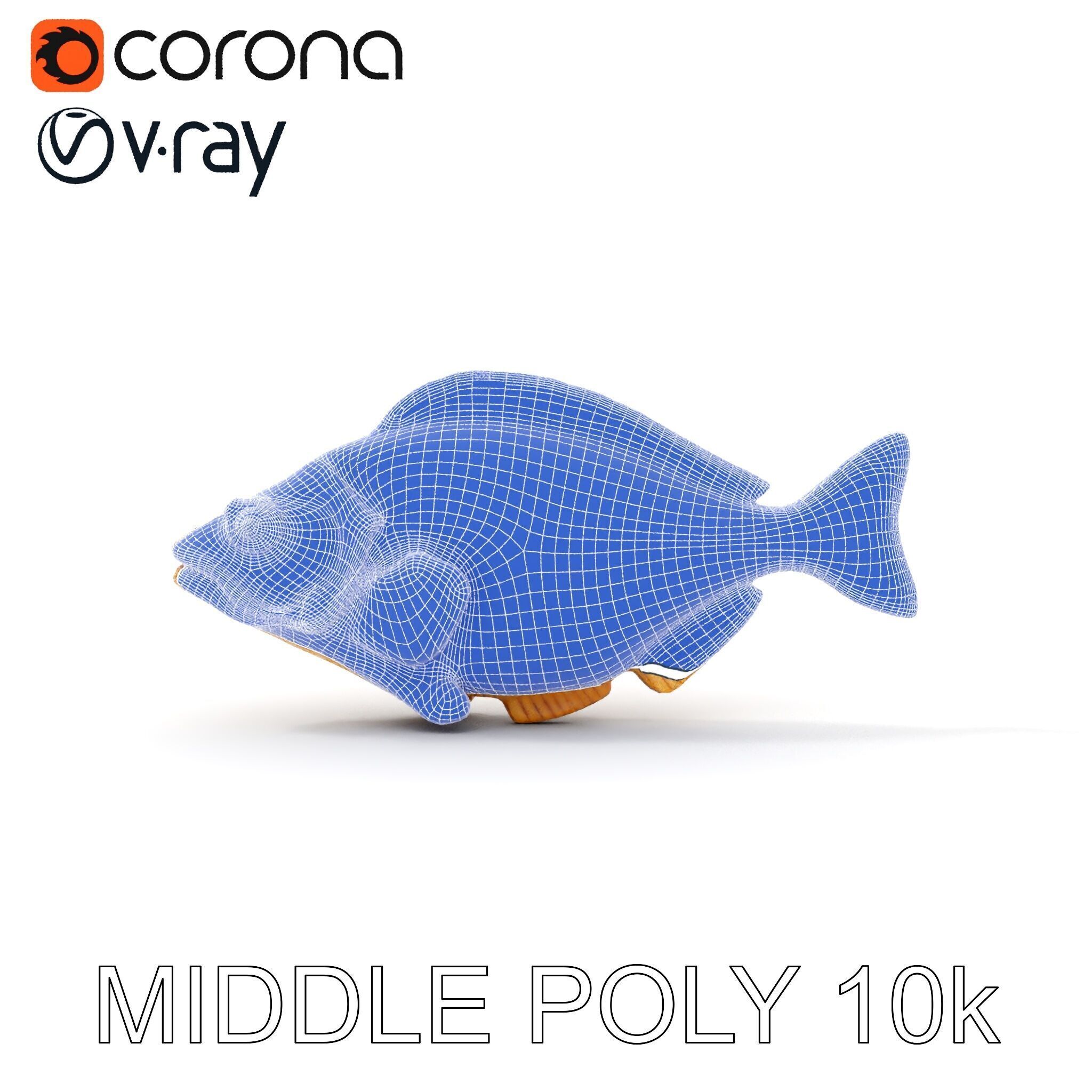 Realistic Wooden Fish Sculpture D Model Pack Low-poly 3D model_27
