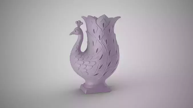 Peacock Vase 3D print model