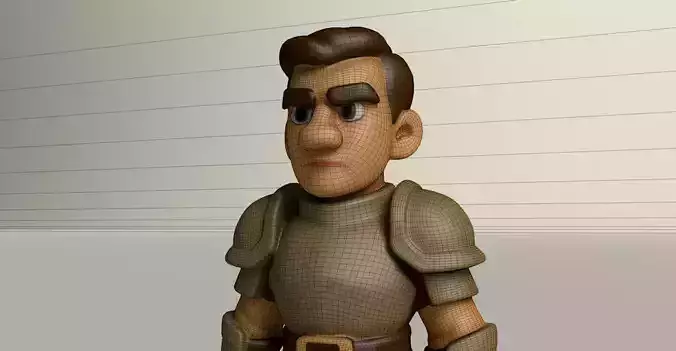 Stylized Game Ready Human Character Rigged named Eram Low-poly 3D model