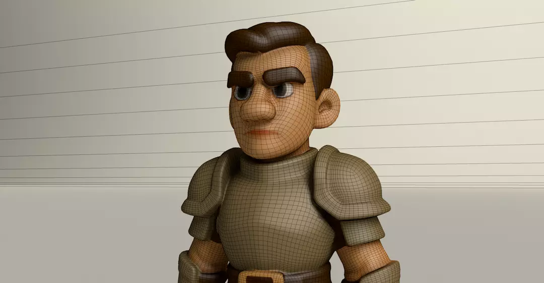 Stylized Game Ready Human Character Rigged named Eram Low-poly 3D model_0