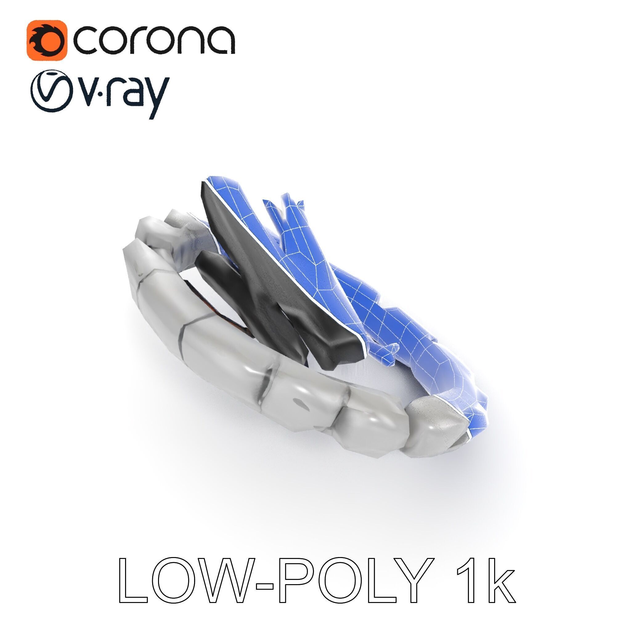 Outdoor Campfire Ring with Charred Logs Model Pack Low-poly 3D model_26