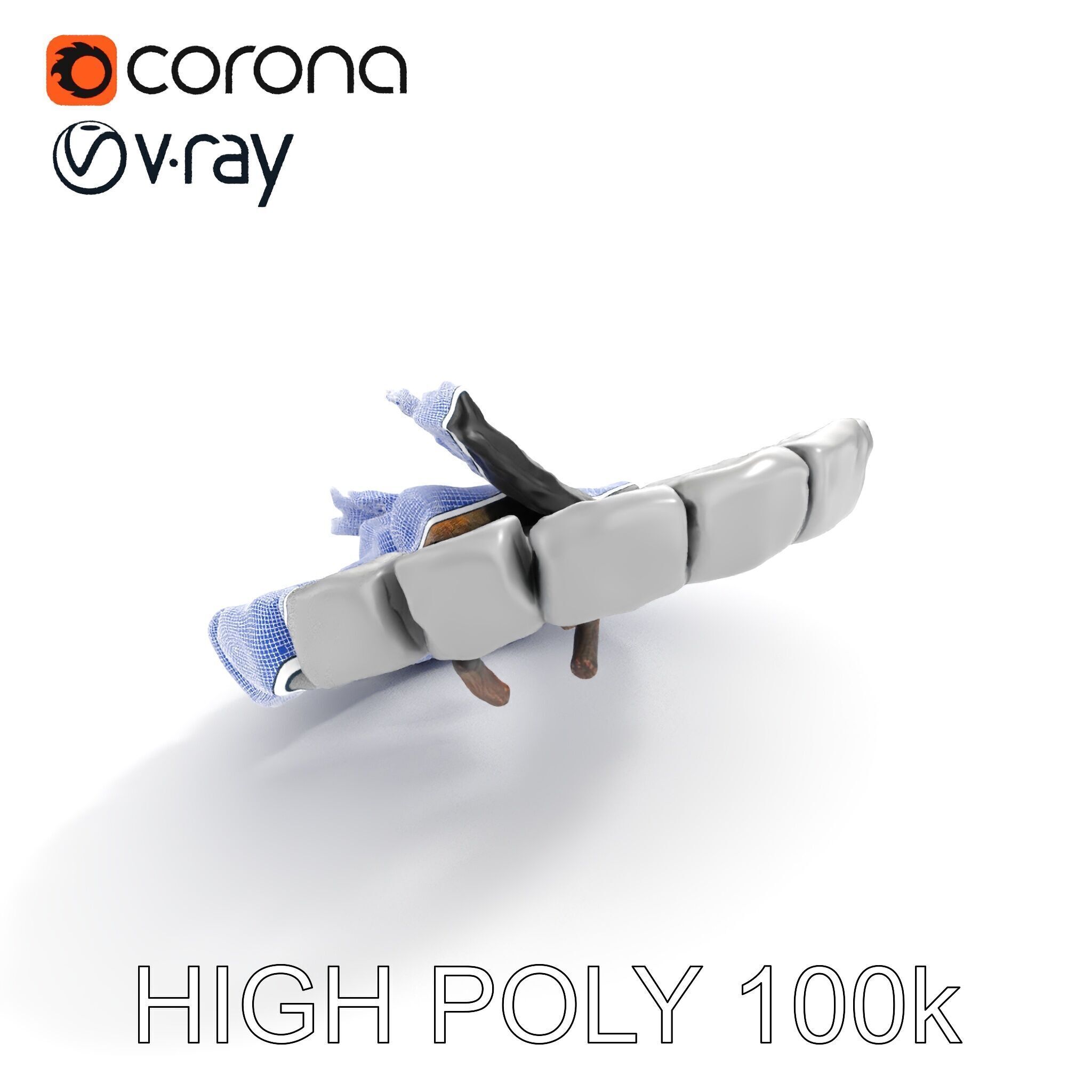 Outdoor Campfire Ring with Charred Logs Model Pack Low-poly 3D model_24