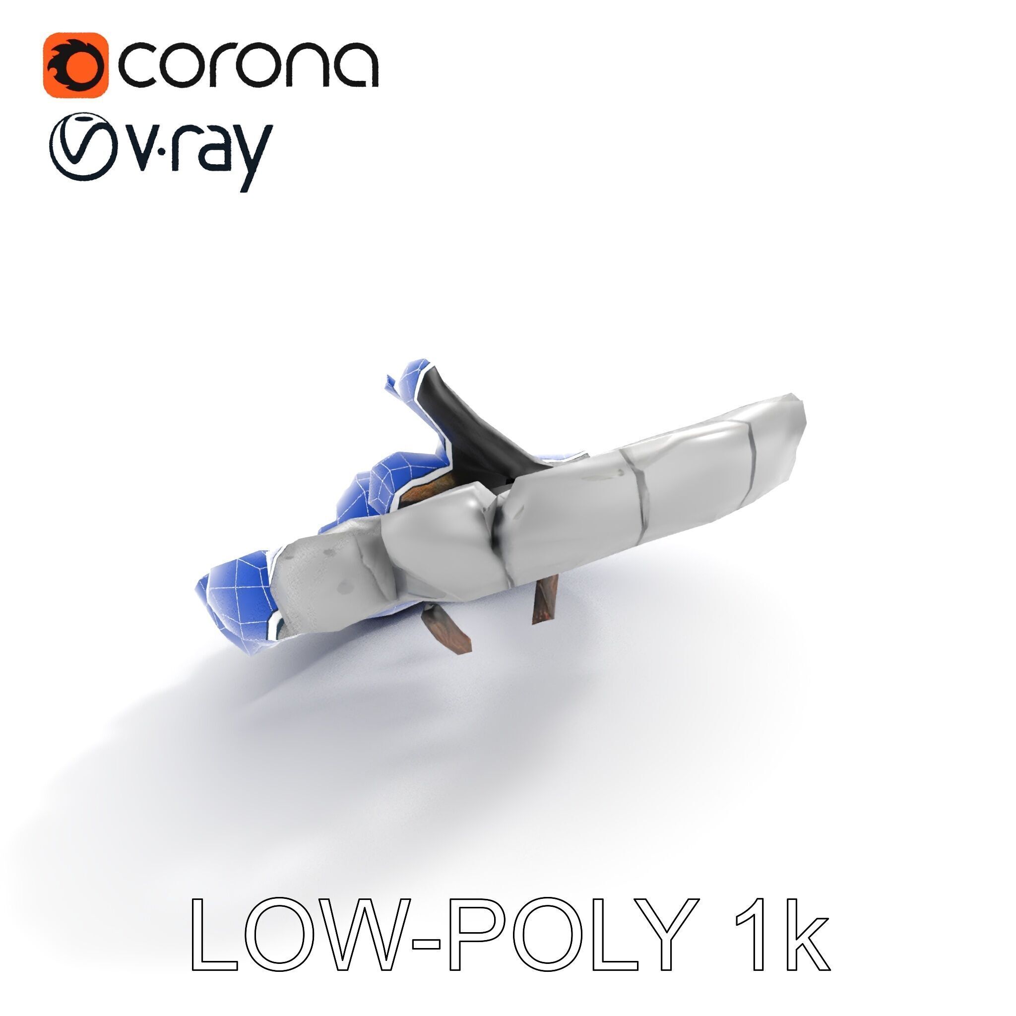 Outdoor Campfire Ring with Charred Logs Model Pack Low-poly 3D model_20