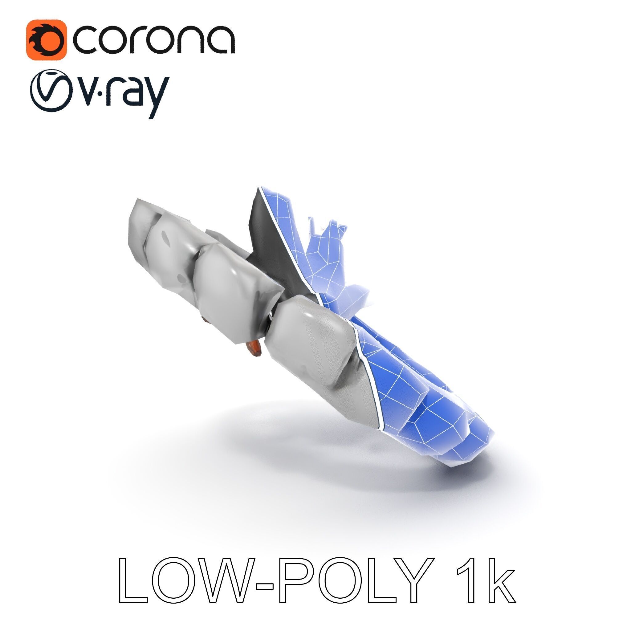 Outdoor Campfire Ring with Charred Logs Model Pack Low-poly 3D model_29