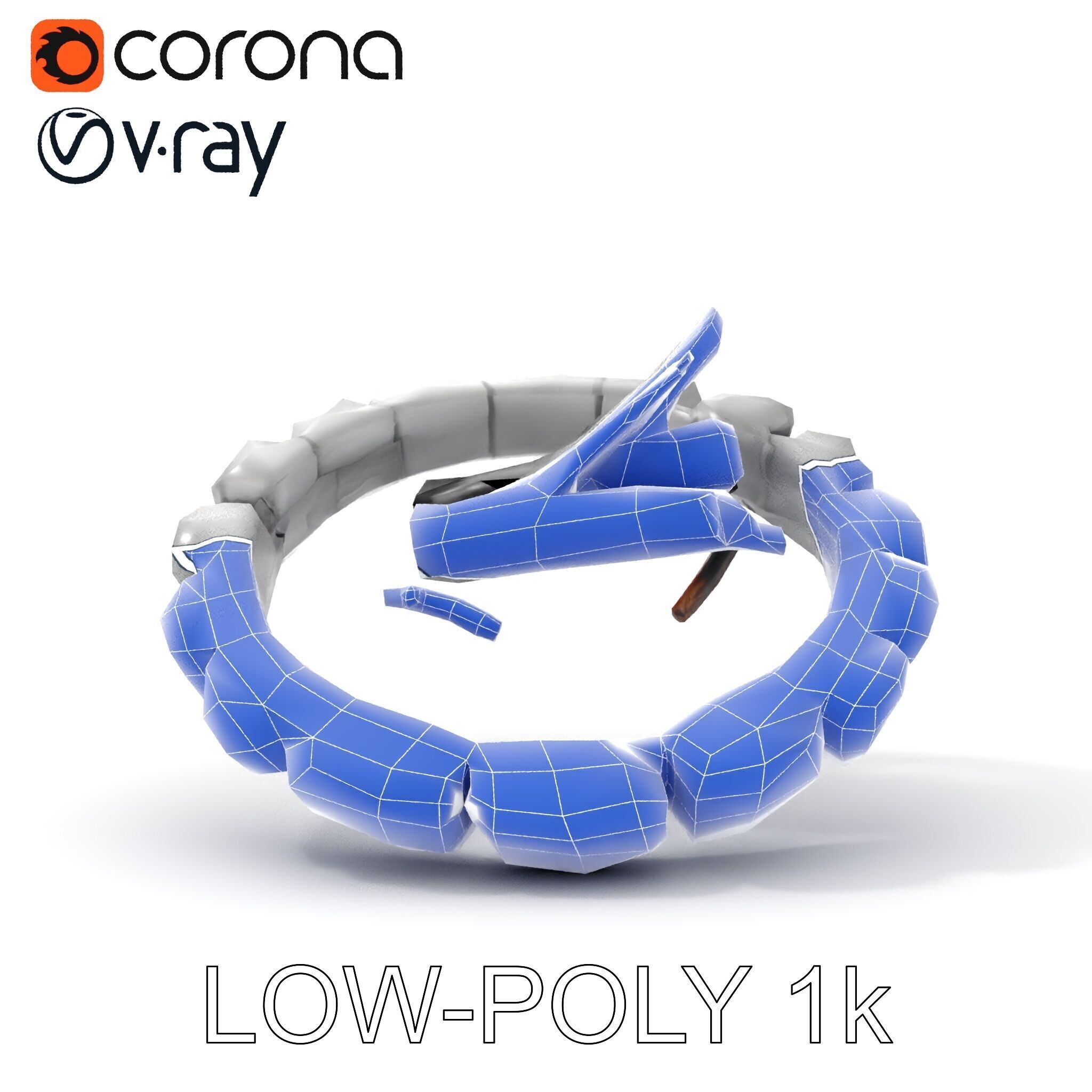 Outdoor Campfire Ring with Charred Logs Model Pack Low-poly 3D model_32