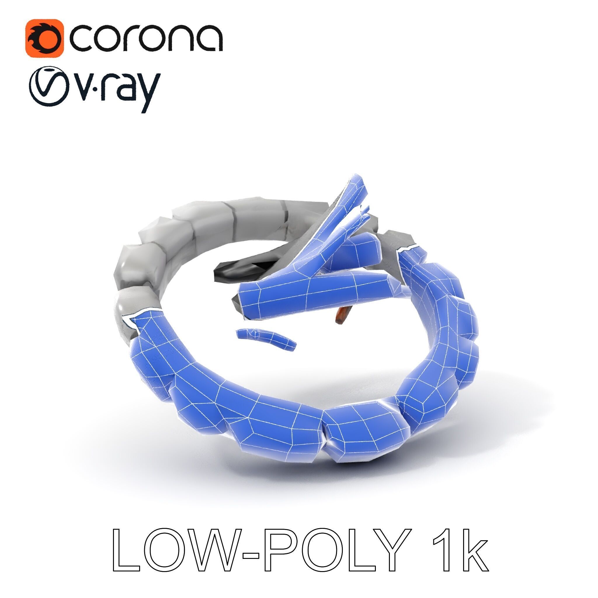 Outdoor Campfire Ring with Charred Logs Model Pack Low-poly 3D model_17