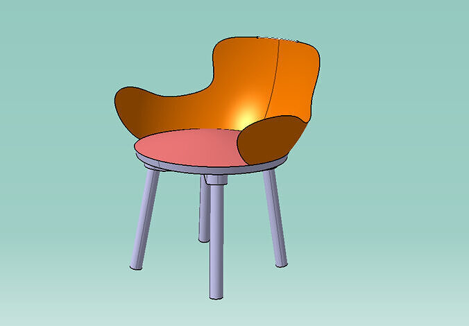 Chair Low-poly 3D model