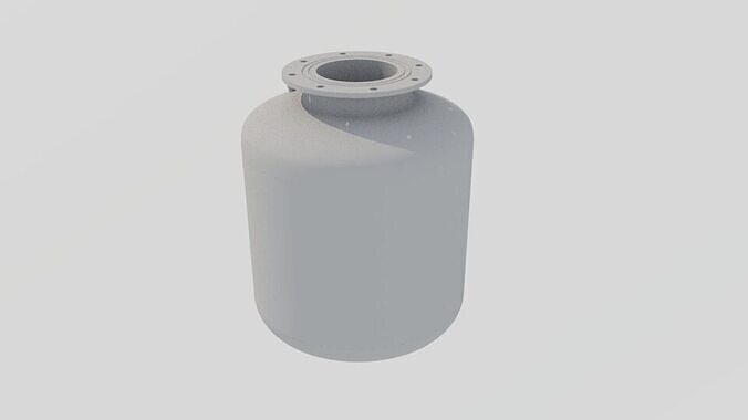 Dewar pressurized container Low-poly 3D model