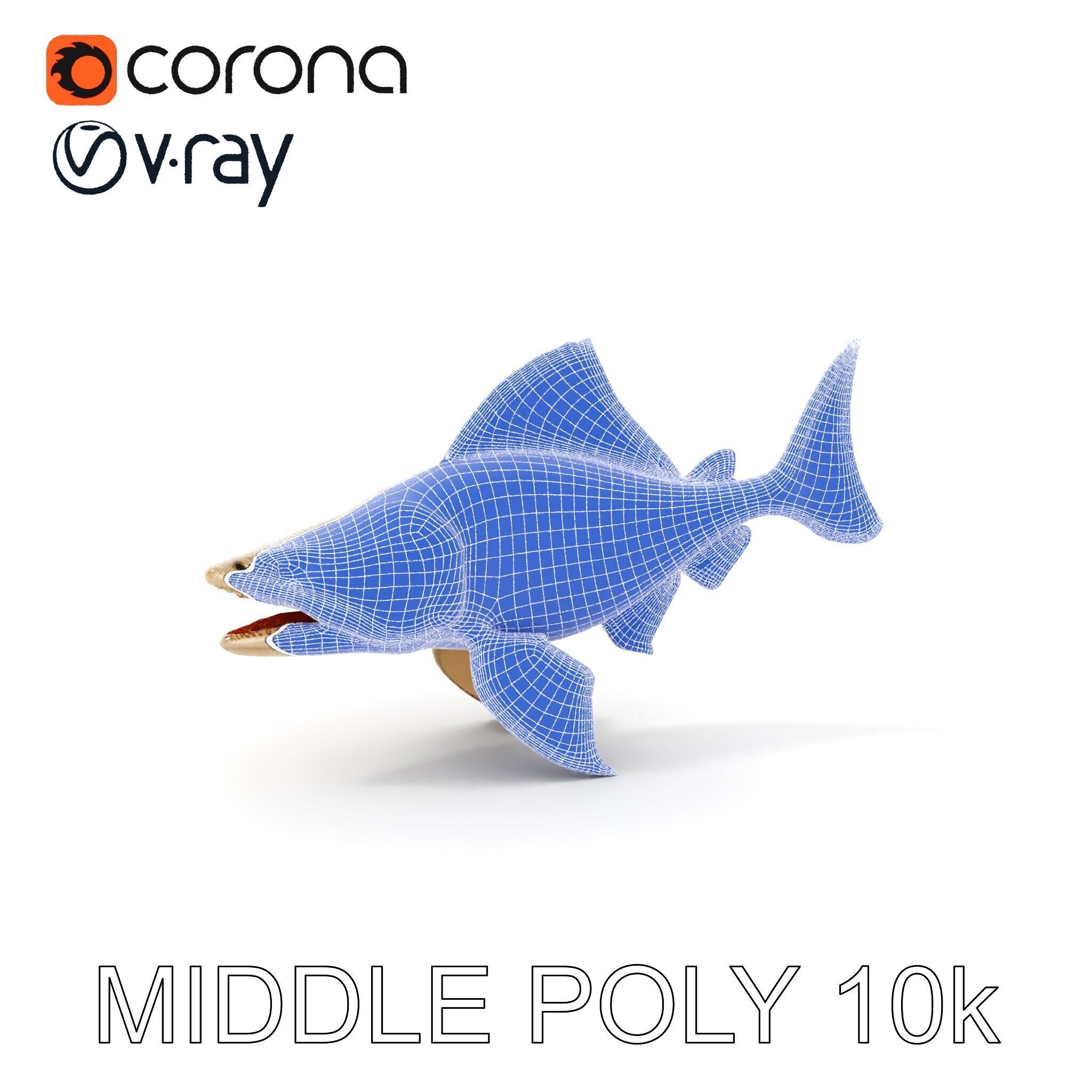 Prehistoric Fish D Model Pack with PBR Textures Low-poly 3D model_30