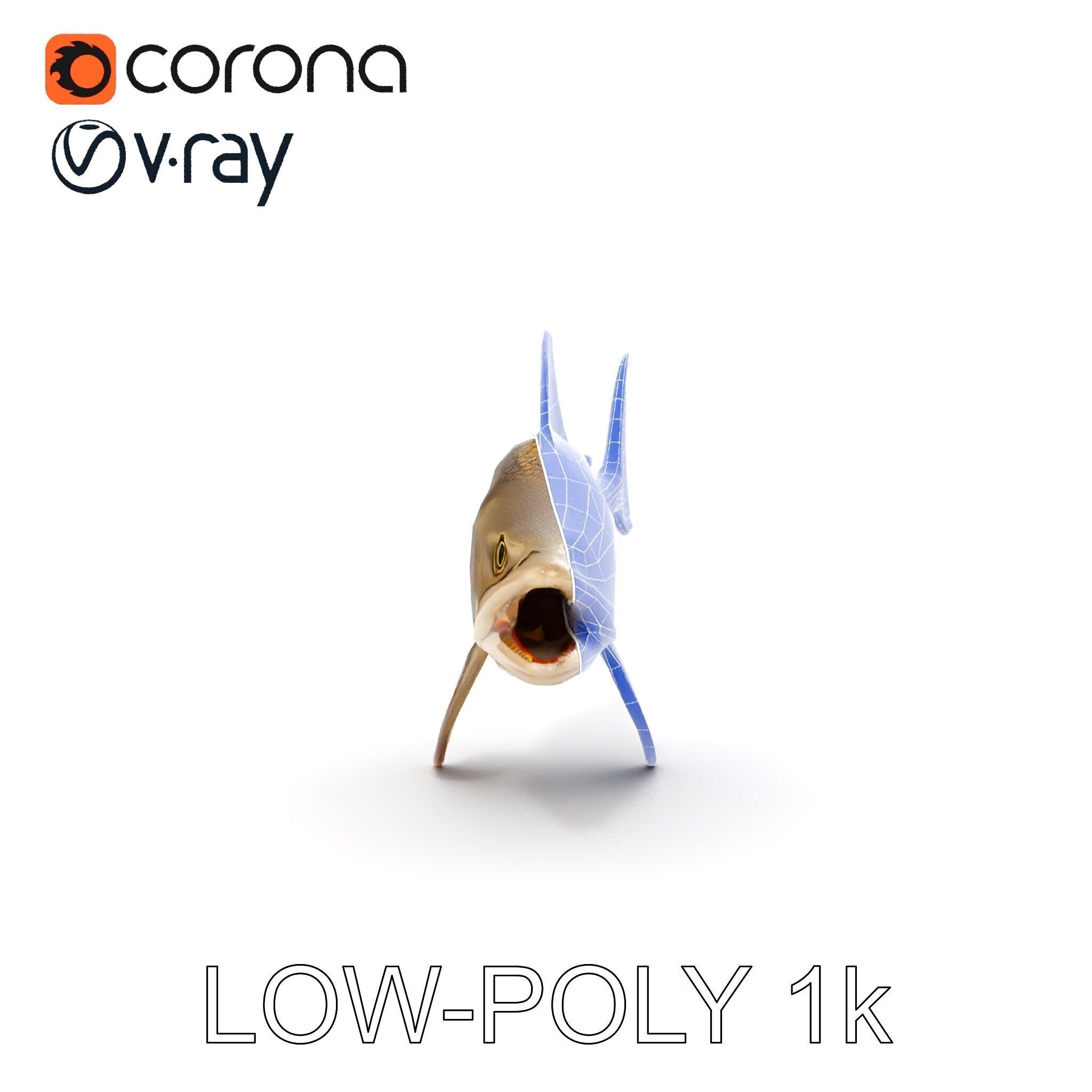 Prehistoric Fish D Model Pack with PBR Textures Low-poly 3D model_31