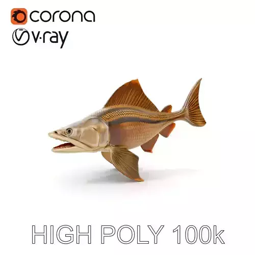 Prehistoric Fish D Model Pack with PBR Textures Low-poly 3D model