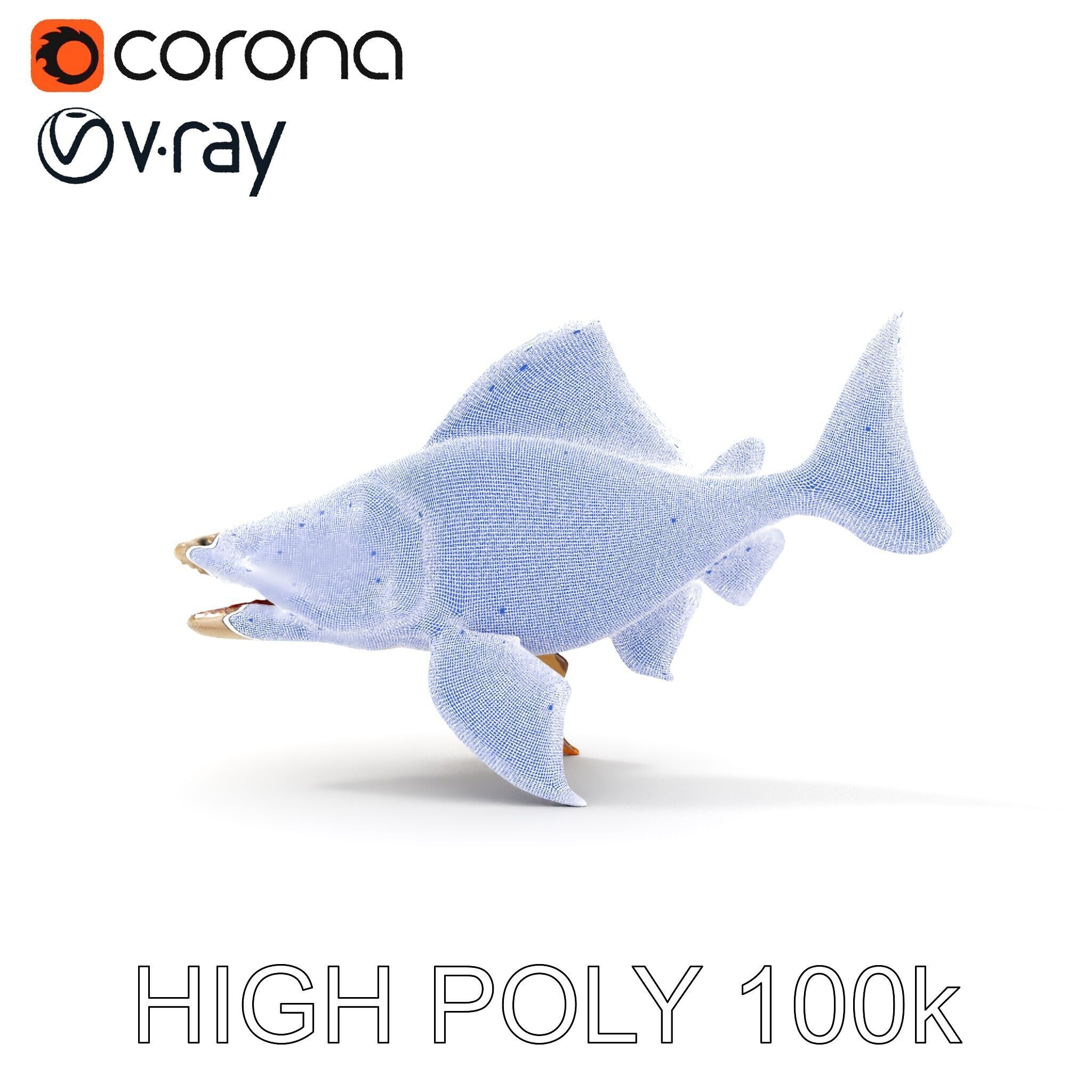 Prehistoric Fish D Model Pack with PBR Textures Low-poly 3D model_35