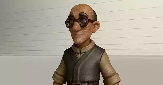 Stylized Game Ready Human Character Rigged named Floros