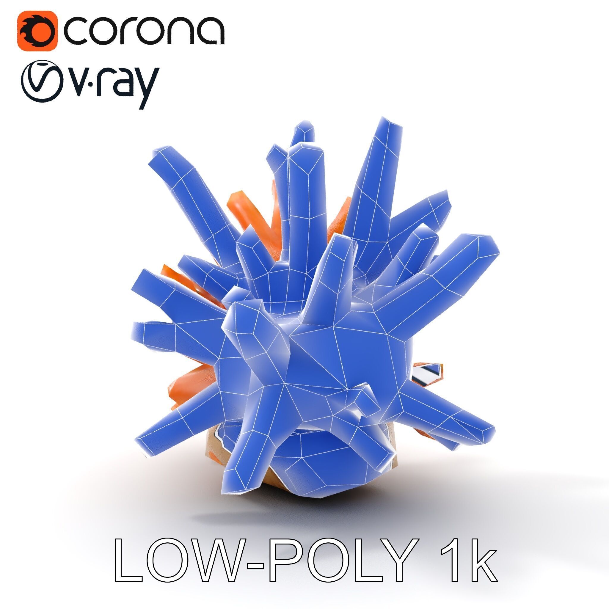 Realistic Coral Reef Model Pack Low-poly 3D model_28