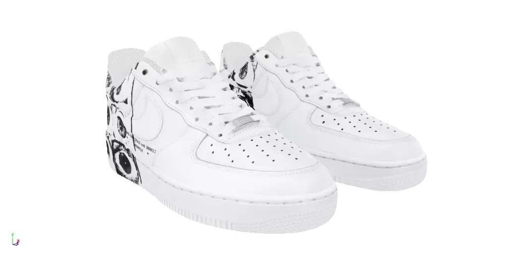 Nike Air Force 1 ONE LV8 Utility yellow Low-poly 3D model