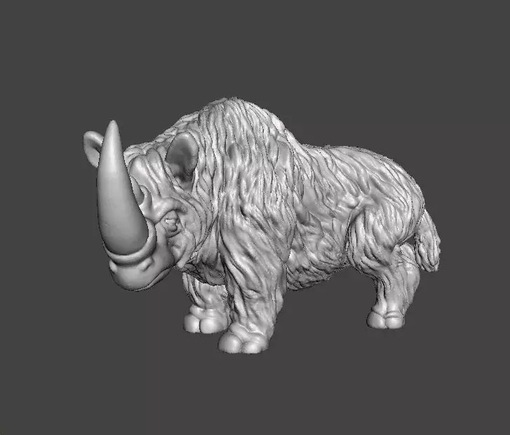 WOOLLY RHINO ICE AGE FIGURE MODEL PREHISTORIC WILDLIFE RPG 3D print model