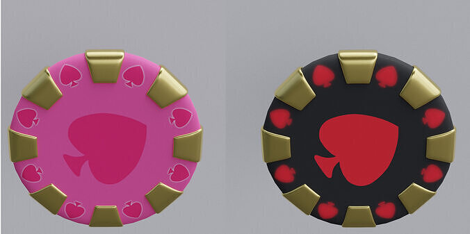 poker chips Low-poly 3D model