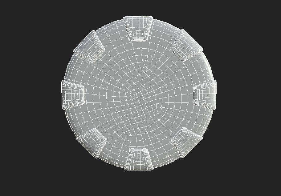 poker chips Low-poly 3D model_5