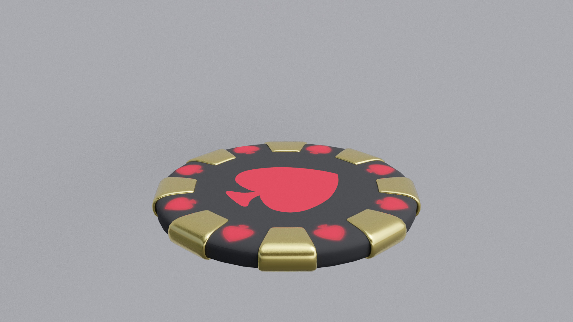 poker chips Low-poly 3D model_3
