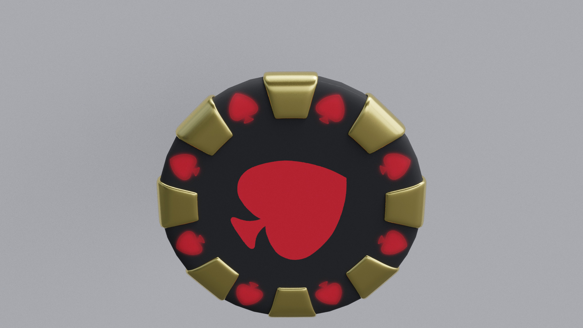poker chips Low-poly 3D model_4