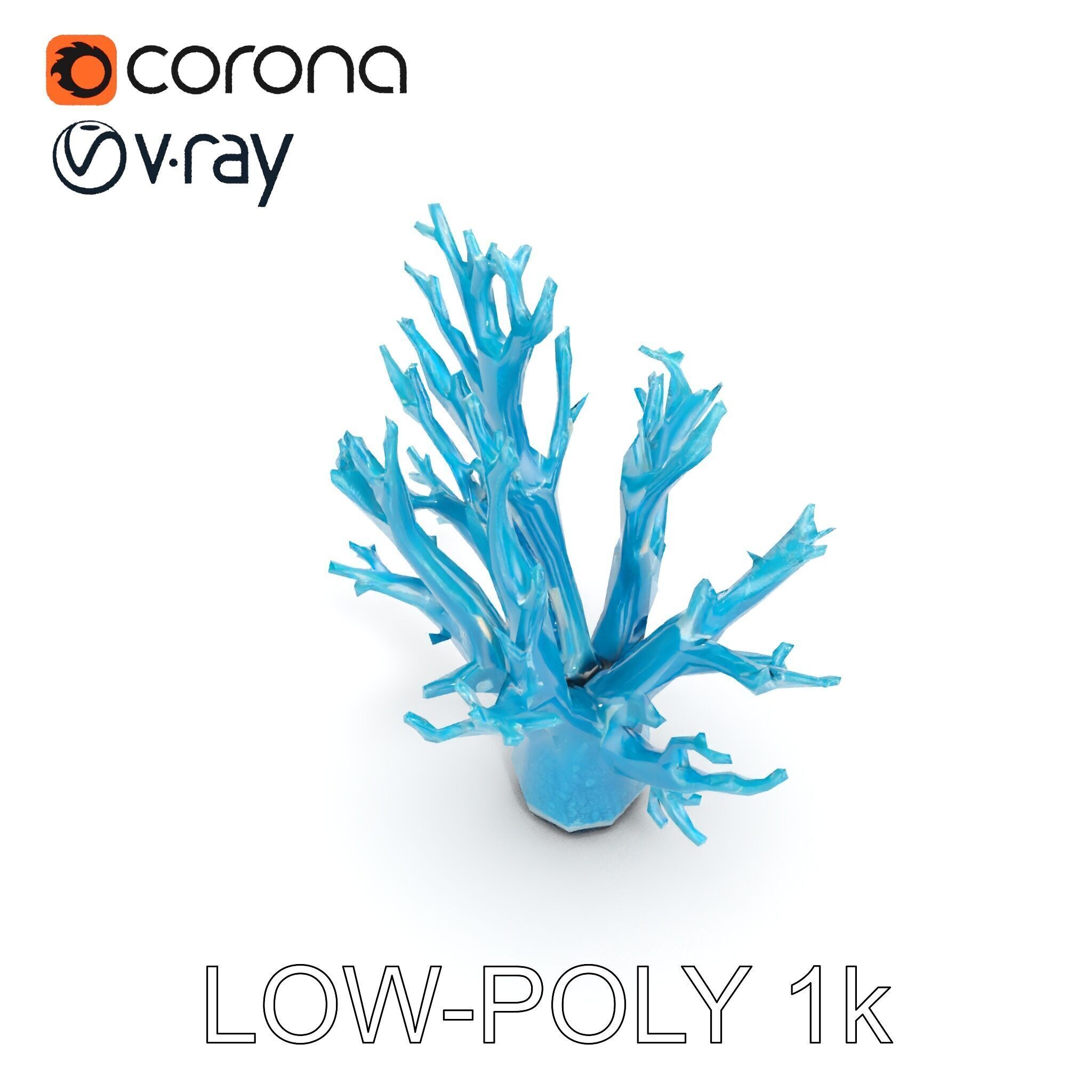 Coral Reef Structure Model Pack for D Rendering Low-poly 3D model_25
