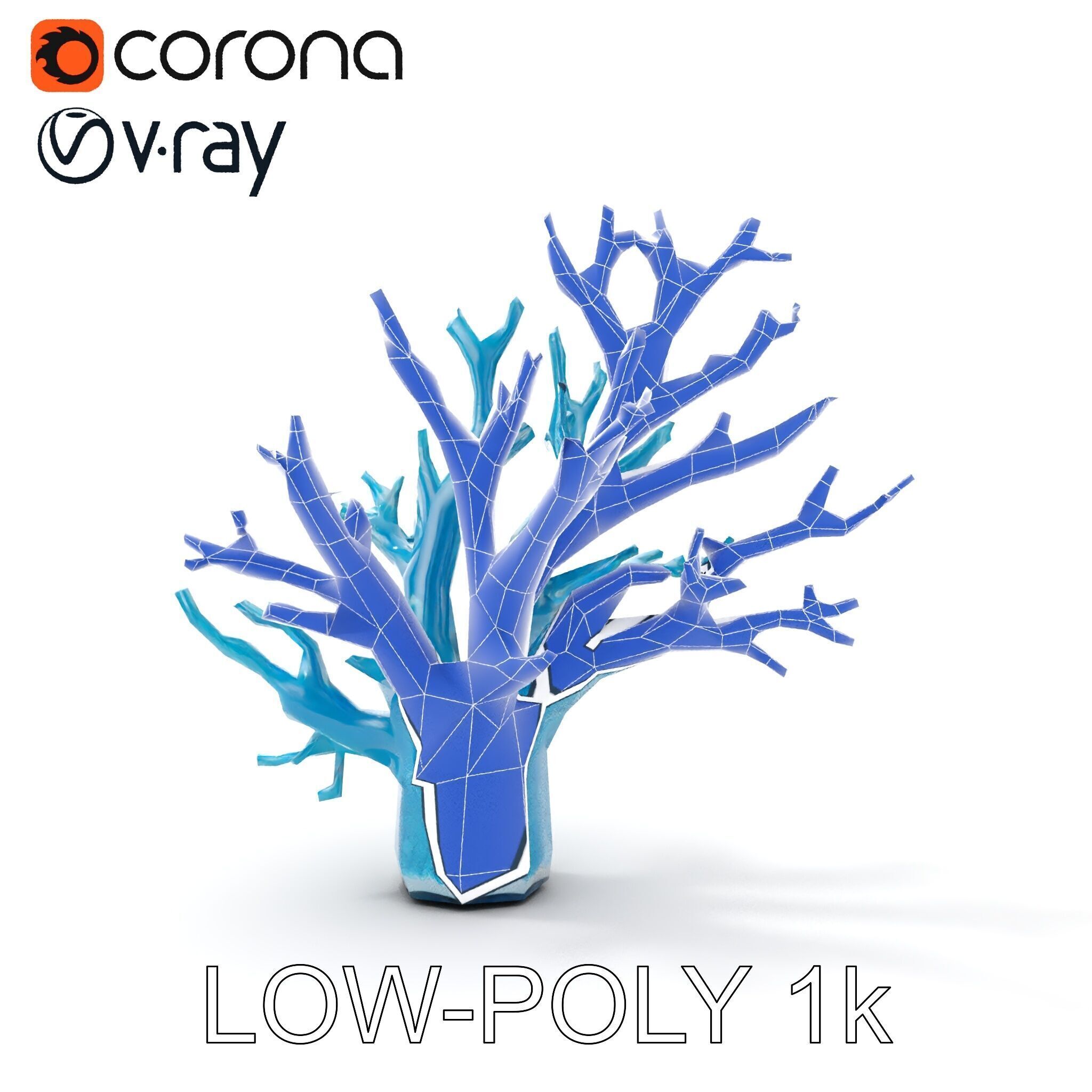 Coral Reef Structure Model Pack for D Rendering Low-poly 3D model_14