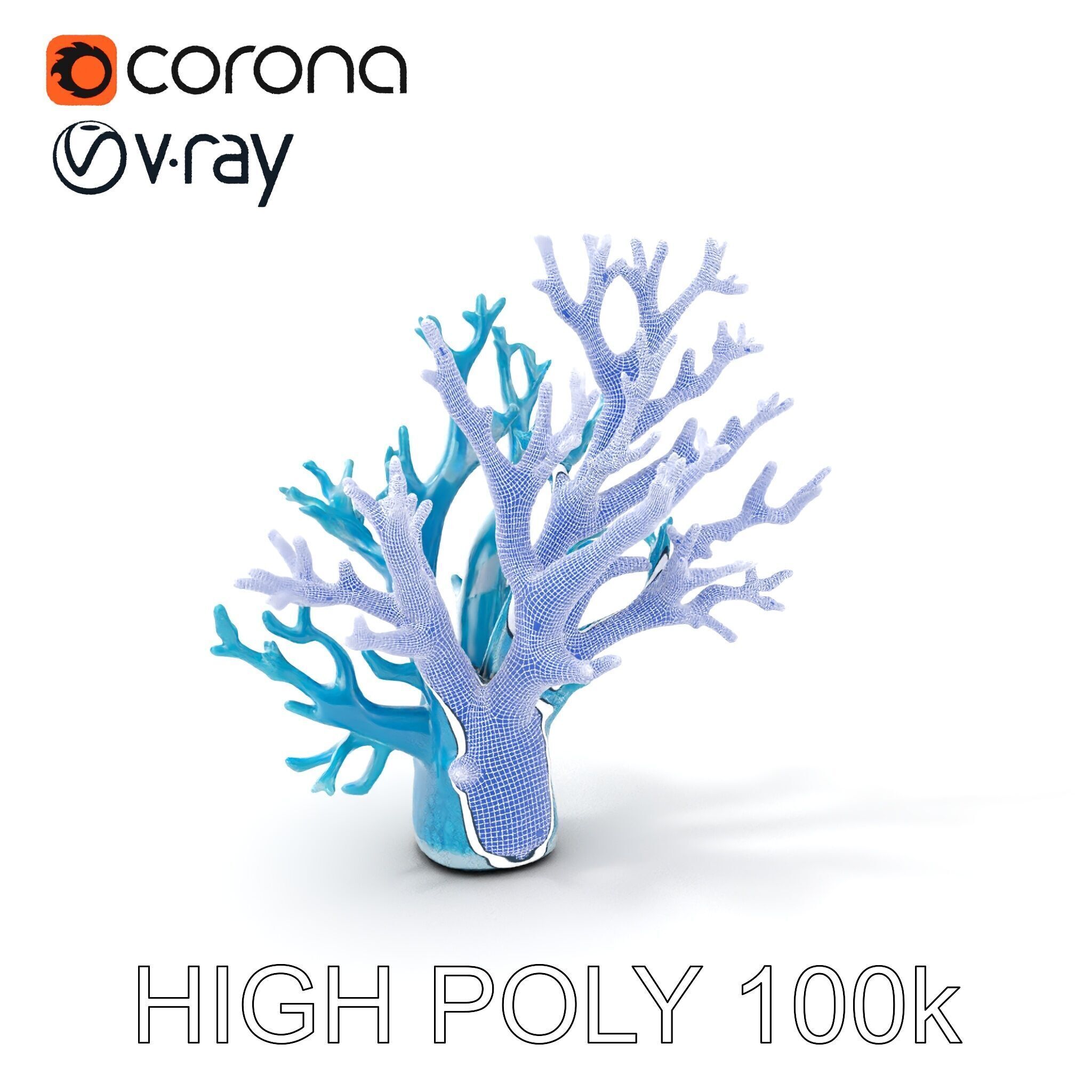 Coral Reef Structure Model Pack for D Rendering Low-poly 3D model_4