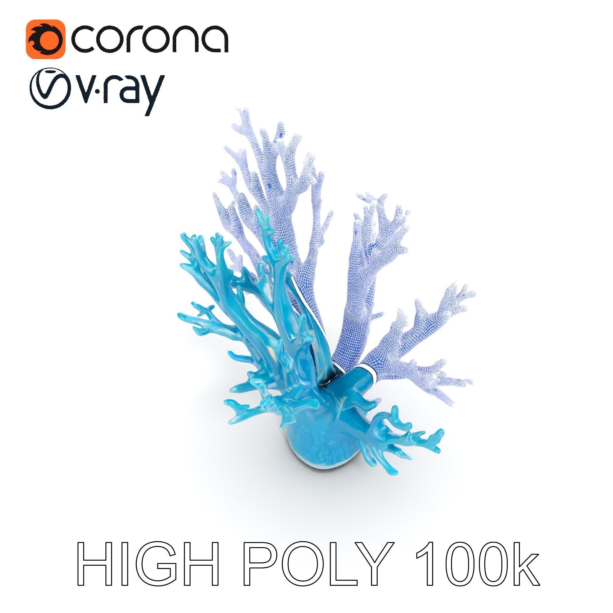 Coral Reef Structure Model Pack for D Rendering Low-poly 3D model_26