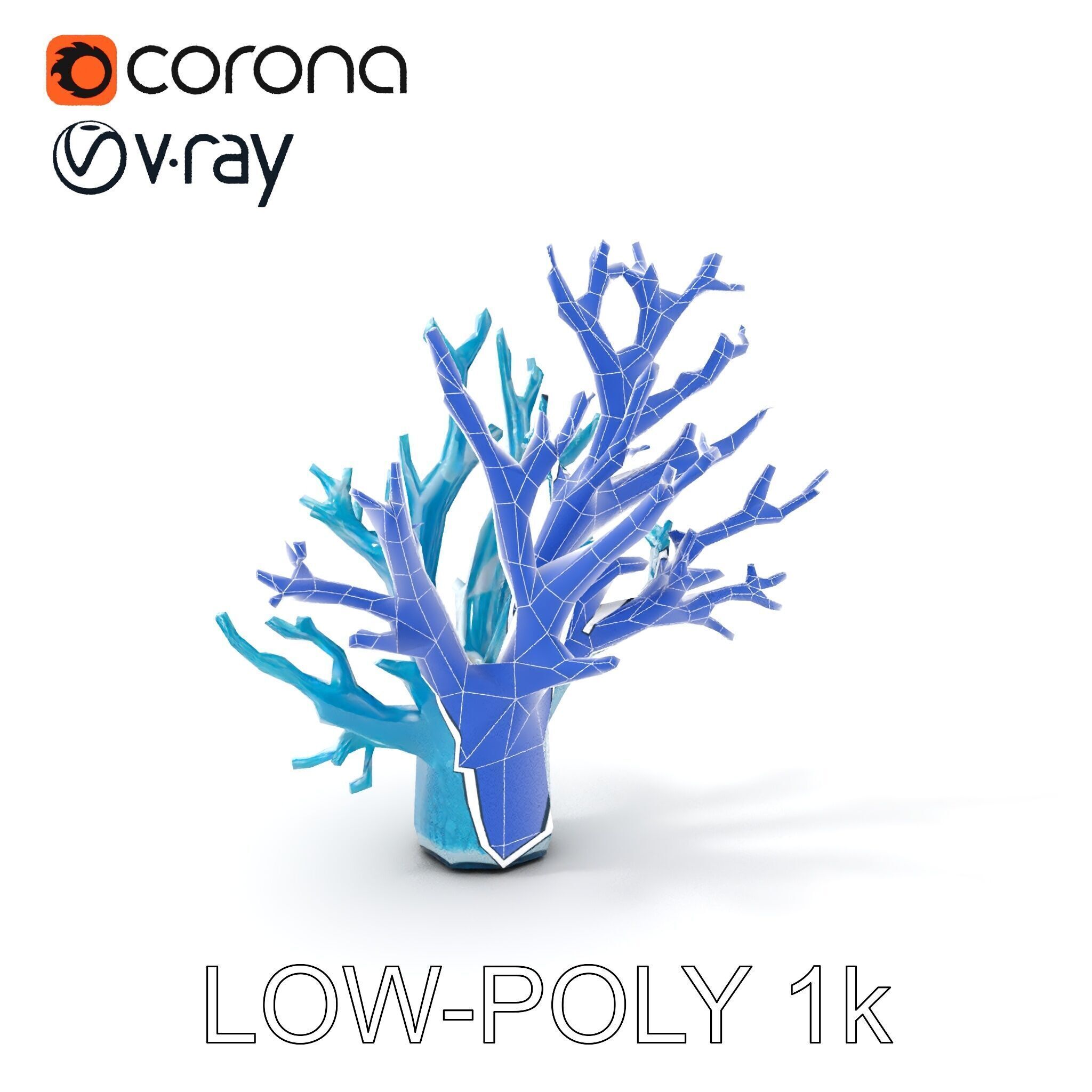 Coral Reef Structure Model Pack for D Rendering Low-poly 3D model_20