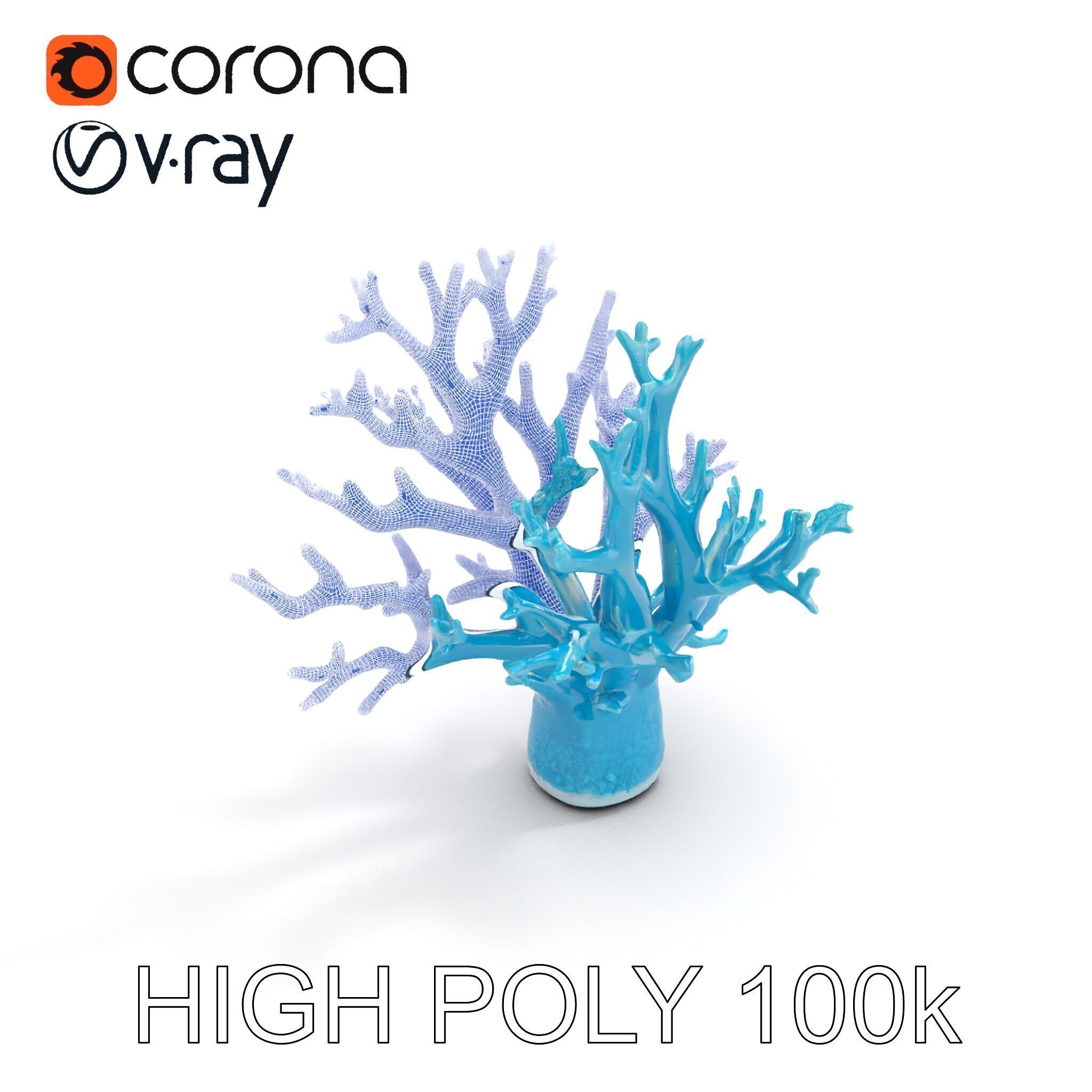 Coral Reef Structure Model Pack for D Rendering Low-poly 3D model_29