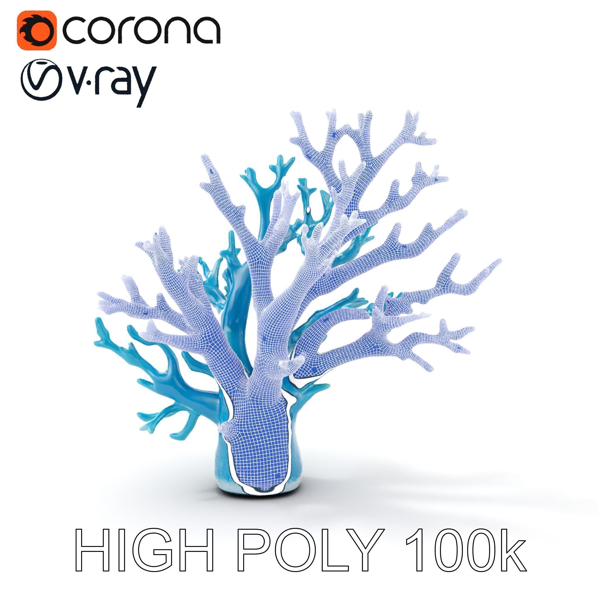 Coral Reef Structure Model Pack for D Rendering Low-poly 3D model_35