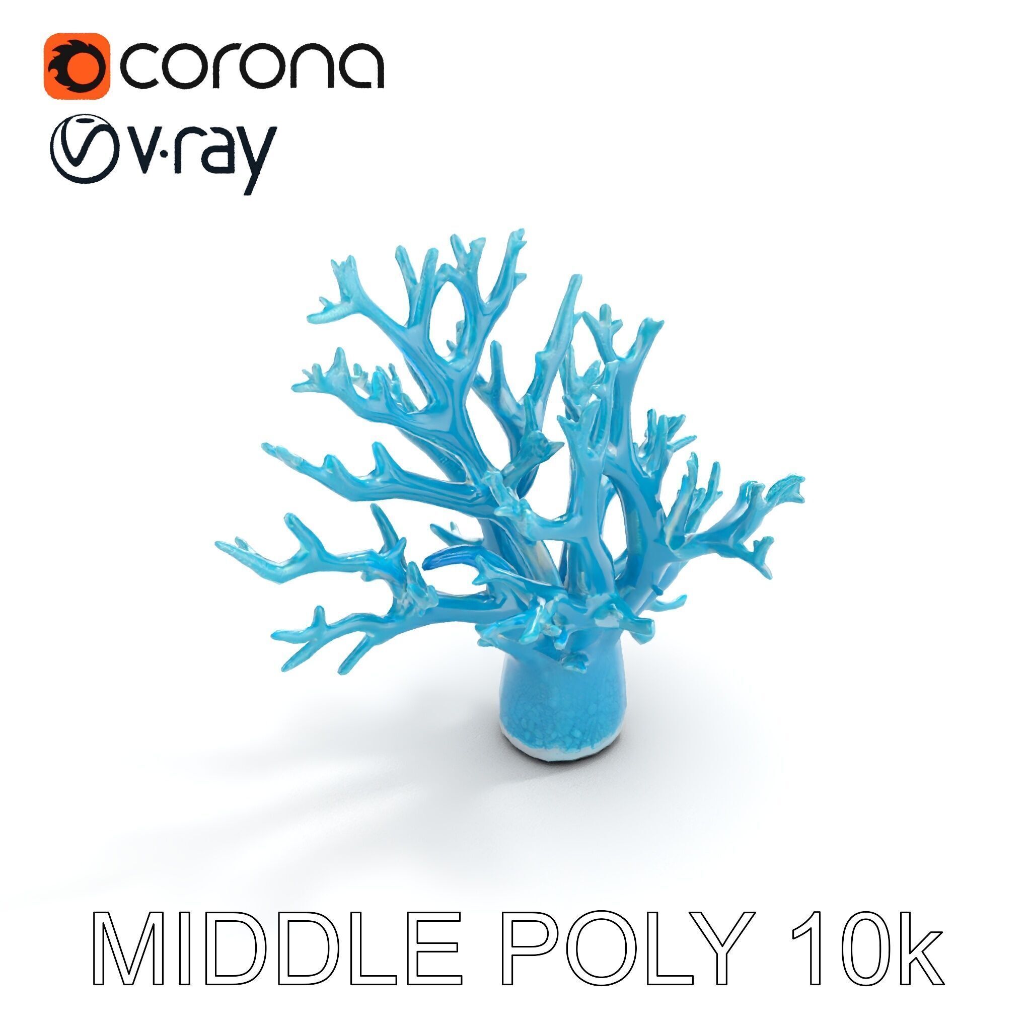 Coral Reef Structure Model Pack for D Rendering Low-poly 3D model_8