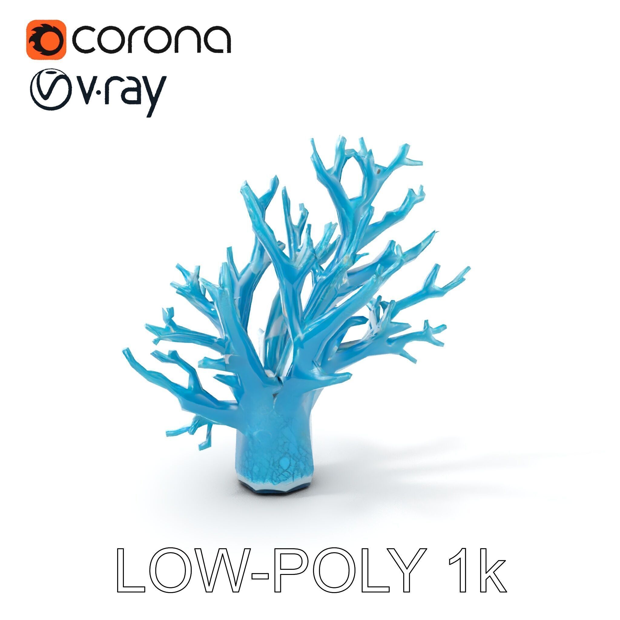 Coral Reef Structure Model Pack for D Rendering Low-poly 3D model_9