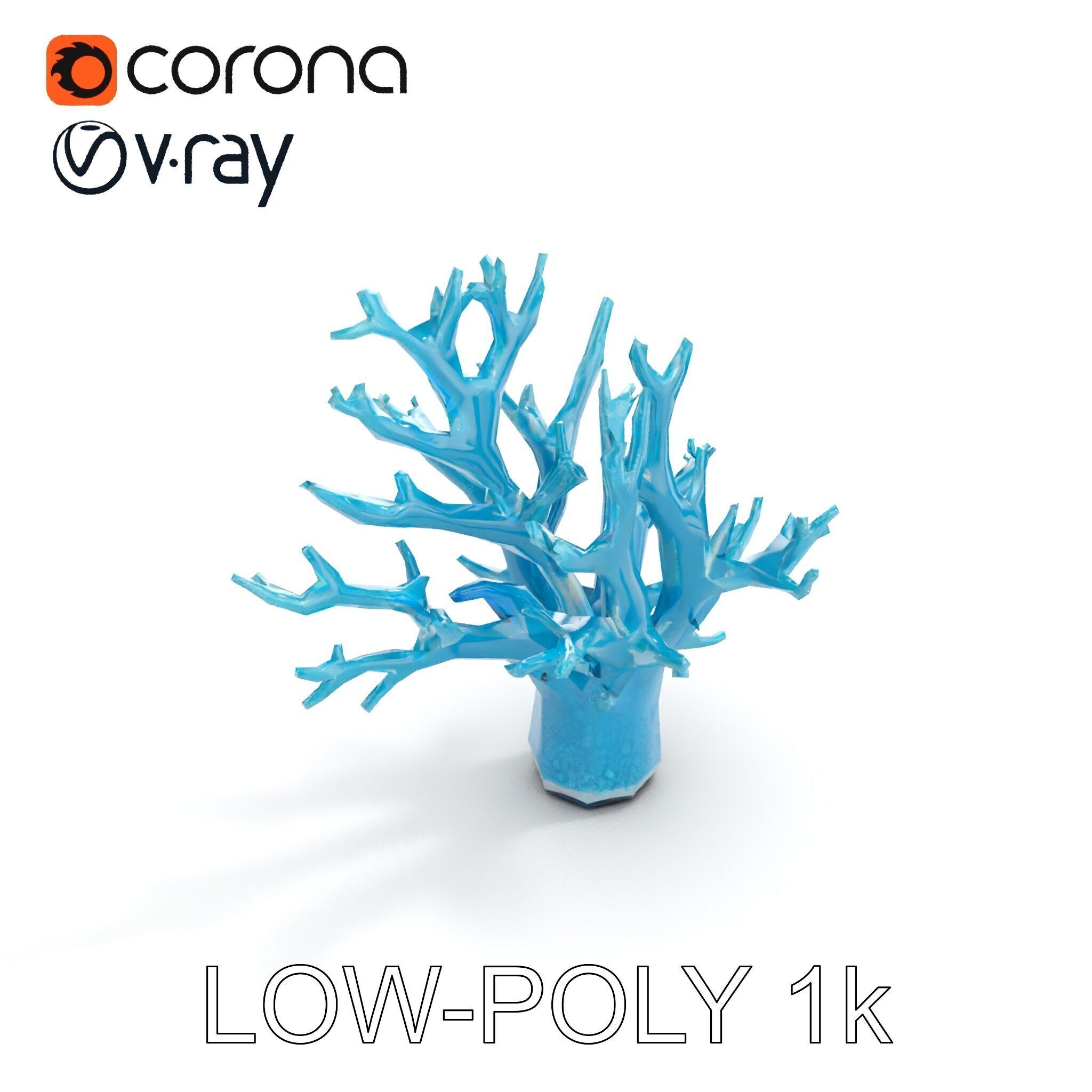 Coral Reef Structure Model Pack for D Rendering Low-poly 3D model_7