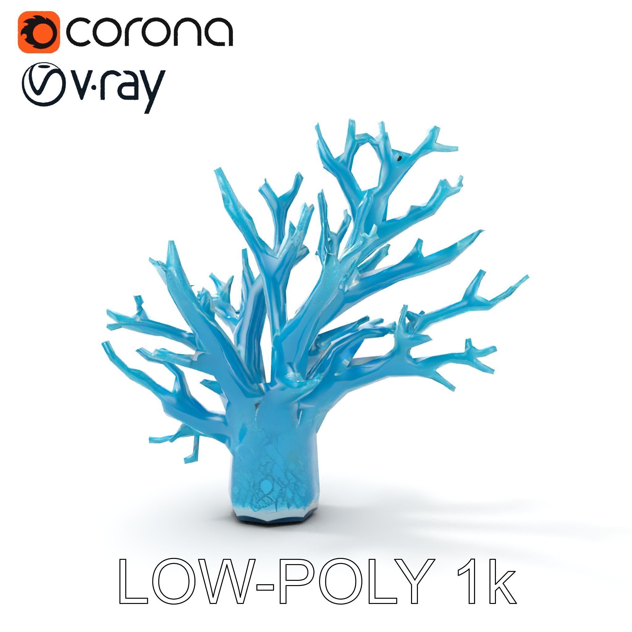 Coral Reef Structure Model Pack for D Rendering Low-poly 3D model_12