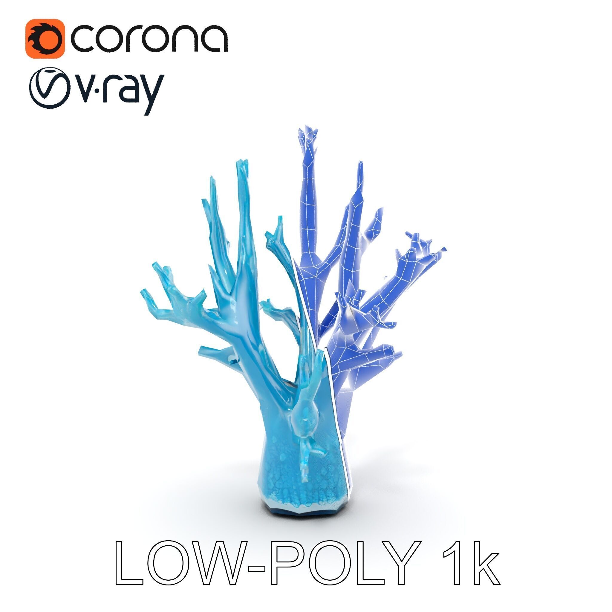 Coral Reef Structure Model Pack for D Rendering Low-poly 3D model_28