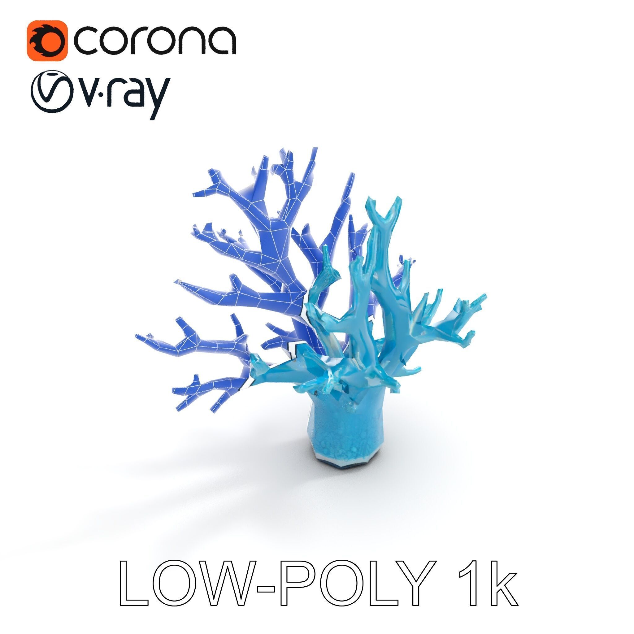 Coral Reef Structure Model Pack for D Rendering Low-poly 3D model_17