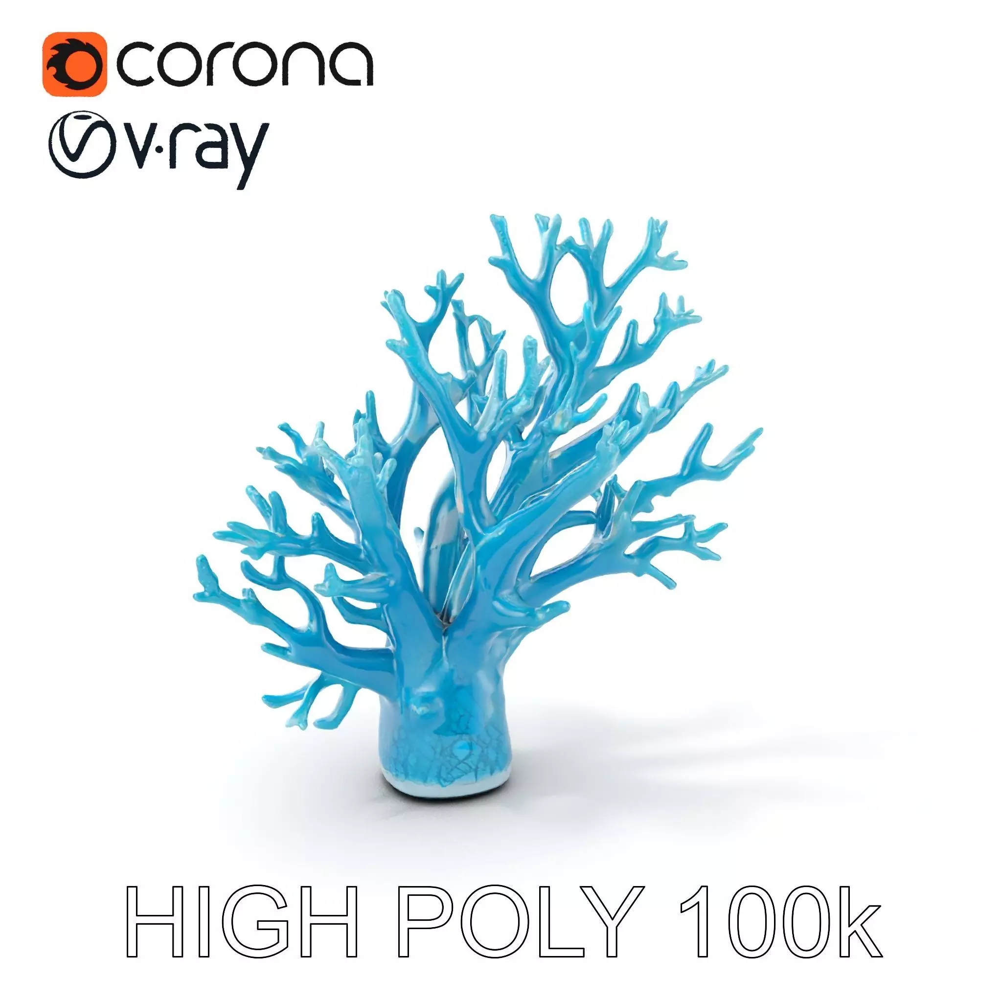 Coral Reef Structure Model Pack for D Rendering Low-poly 3D model_0