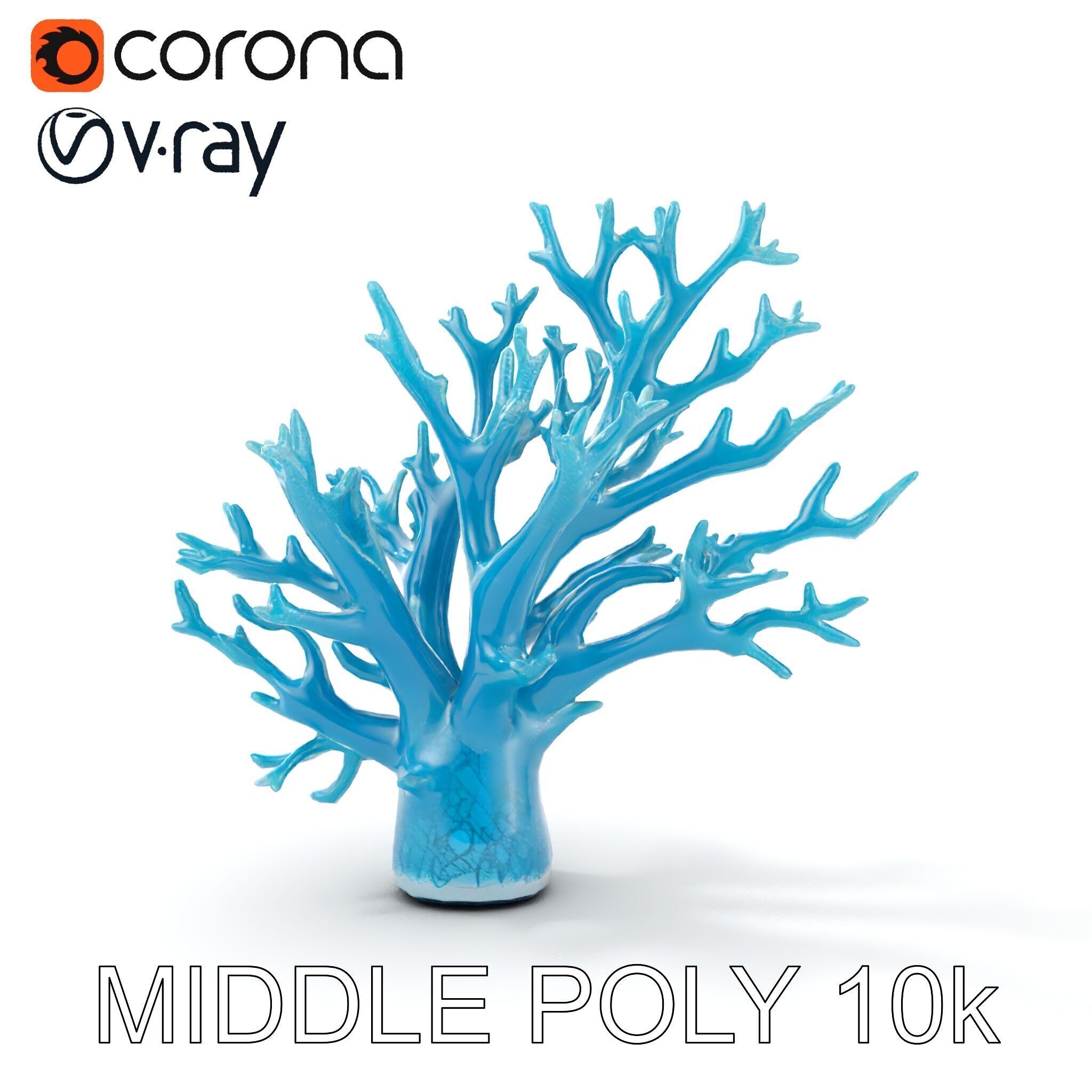 Coral Reef Structure Model Pack for D Rendering Low-poly 3D model_6