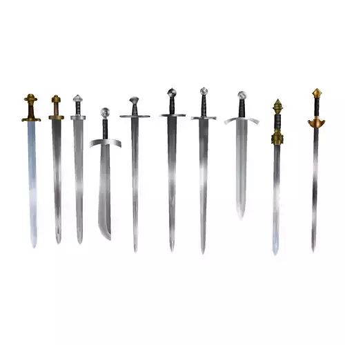Hand Painted Swords Pack 5