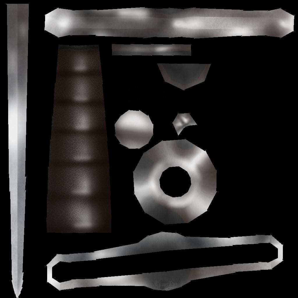 Hand Painted Swords Pack 5 Low-poly 3D model_15