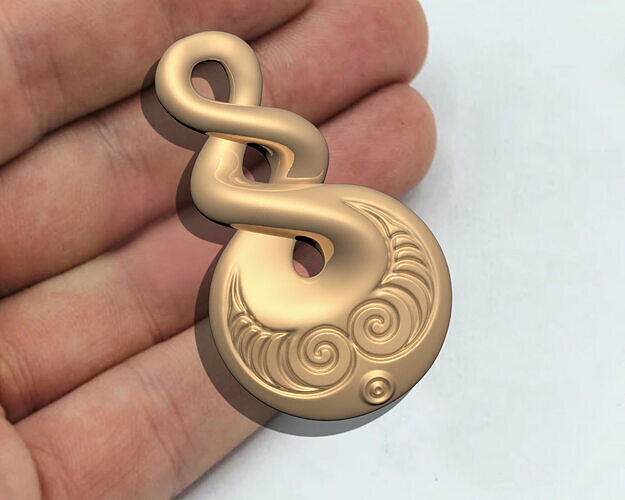 TWIST CARVING PENDANT B 3D print model