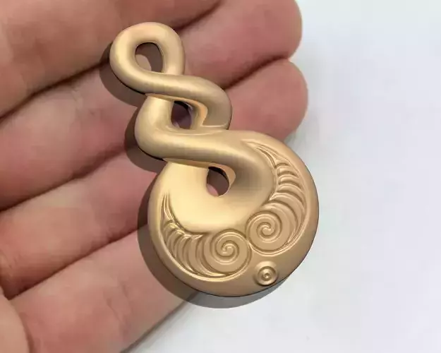 TWIST CARVING PENDANT B 3D print model